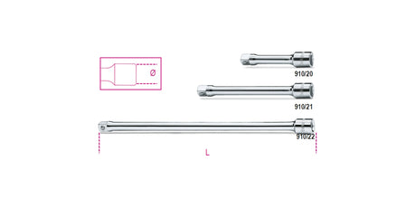 910/21-3/8" DRIVE EXTENSION BARS