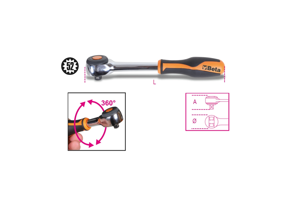 910/58-3/8" DRIVE REVERSIBLE RATCHET