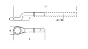 91 100-HEAVY DUTY OFFSET RING WRENCHES