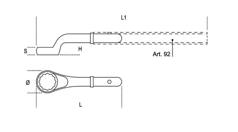 91 105-HEAVY DUTY OFFSET RING WRENCHES