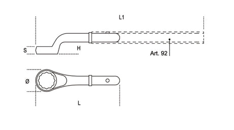 91 100-HEAVY DUTY OFFSET RING WRENCHES