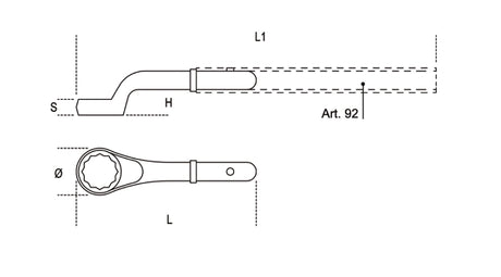 91 85-HEAVY DUTY OFFSET RING WRENCHES