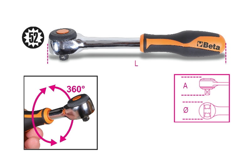 920/58-1/2" DRIVE REVERSIBLE RATCHET