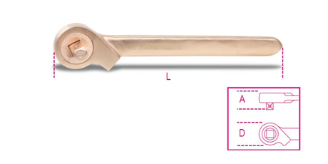 921BA/50-SPARK PROOF SQUARE RATCHET