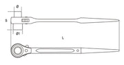 93C 17X19-RATCHET. WR. SCAFFOLDING BOLTS