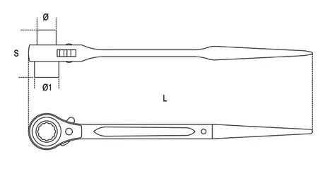 93C 17X19-RATCHET. WR. SCAFFOLDING BOLTS