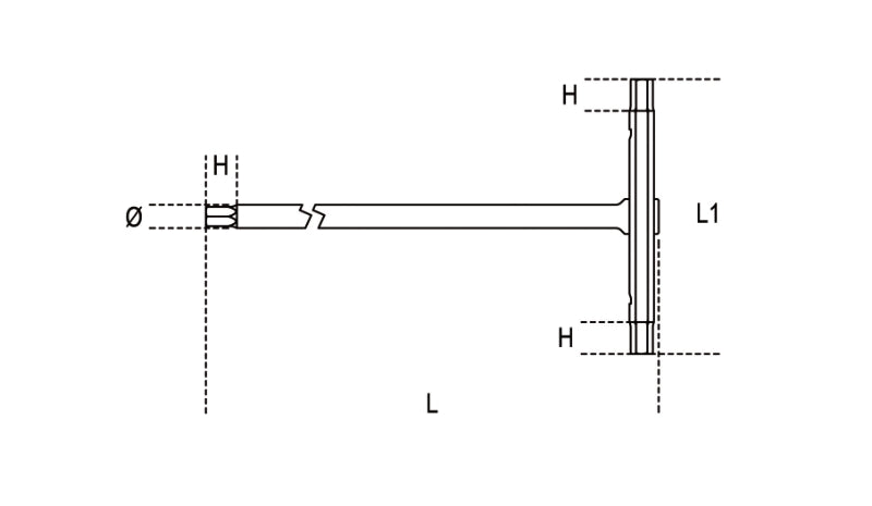 951AS 1/4-T-HANDLE WR. 3 HEX MALE ENDS