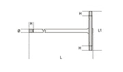 951AS T-Handle Imperial Hex Wrench with Three Male Ends