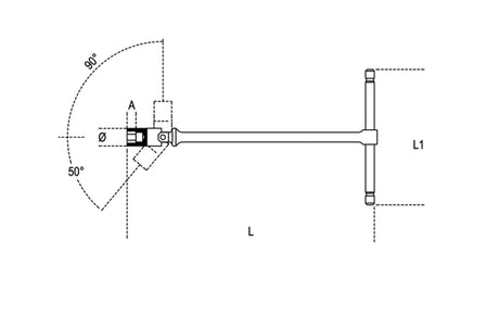 952AS 1/2-T-HANDLE WR. SWIVELLING HEX.