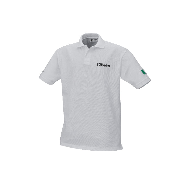 9534W THREE-BUTTON POLO SHIRT, WHITE