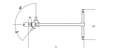 953TX 25-T-HANDLE WR. SWIVELLING FOR TX
