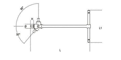 953 10-T-HANDLE WR. SWIVELLING HEXAGON