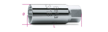 956E 14-3/8" SPARK PLUG SOCKETS HEXAGON