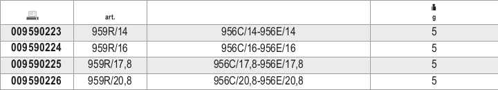 959R/20 - 8-RUBBER INSET AND SPARE SPRING