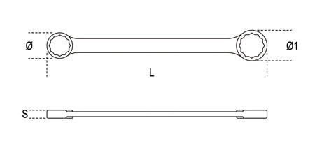 95 17X19-DOUBLE ENDED FLAT RING WRENCHES