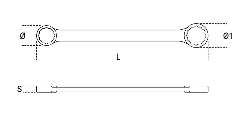 95 21X23-DOUBLE ENDED FLAT RING WRENCHES