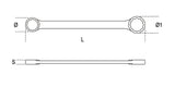 95 10X11-DOUBLE ENDED FLAT RING WRENCHES
