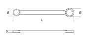 95 10X11-DOUBLE ENDED FLAT RING WRENCHES