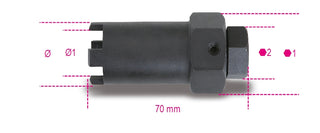 960F-SOCKET FOR NOZZLE HOLDER RING NUTS
