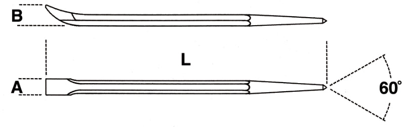 963-PRY BAR WITH POINTED-FLAT BENT ENDS