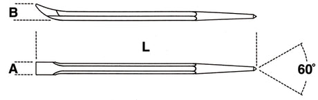 963-PRY BAR WITH POINTED-FLAT BENT ENDS