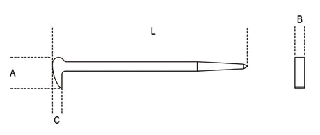 964-PRY BAR WITH POINTED-LEVERAGE ENDS