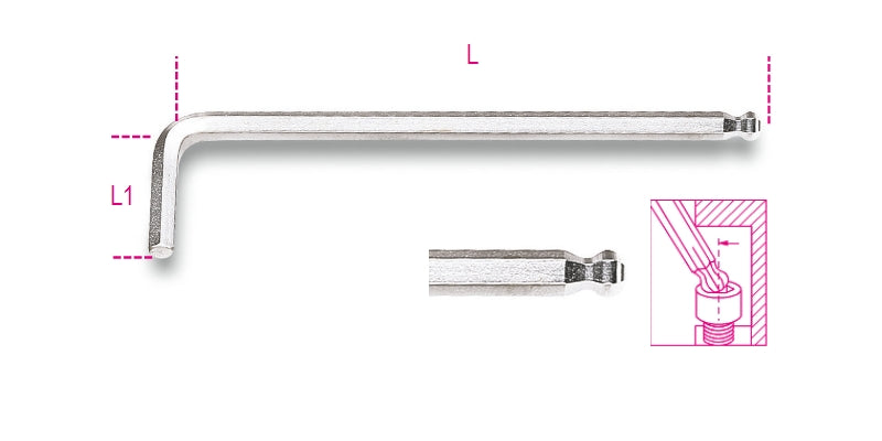 96BPC 1,5-BALL HEAD OFFSET HEX. KEY WR.