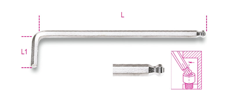 96LBP 1,5-BALL HEAD OFFSET HEX. KEY WR.