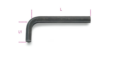 96N 19-OFFSET HEXAGON KEY WR. BURNISHED