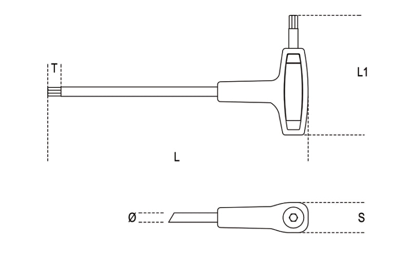 96TBP 10-BALL HEAD OFFSET HEX. KEY WR