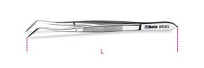 993G-PIN SPRING TWEEZERS CURVED ENDS