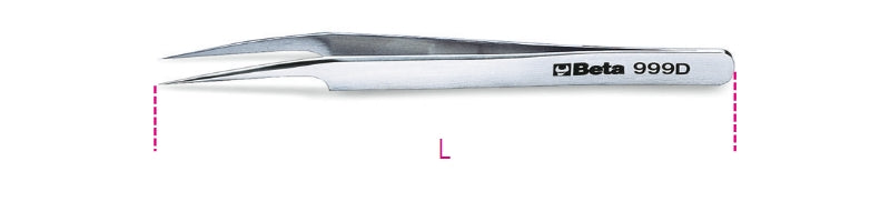 999D-EXTRA SLIM ANGLED SPRING TWEEZERS