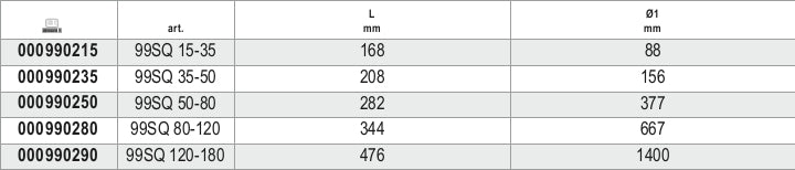 99SQ 120-180-HOOK WR.WITH SQUARE NOSES