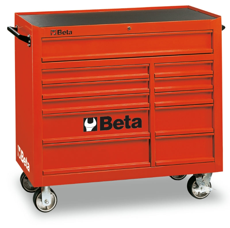 C38-O-MOB. ROLLER CAB 11 DRAWERS ORANGE