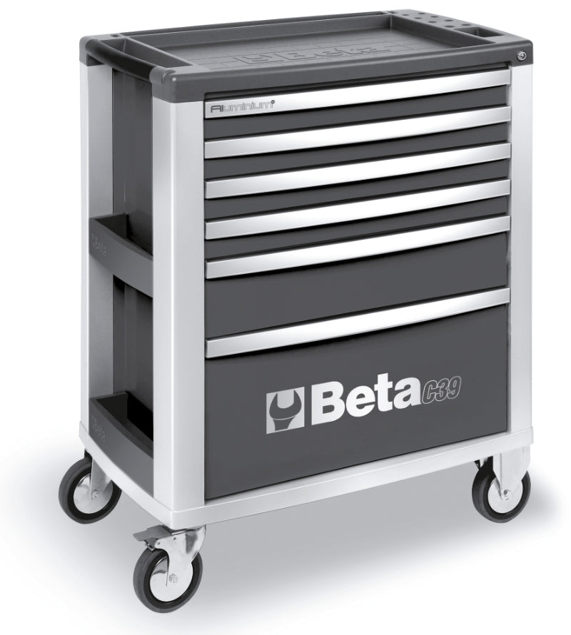 C39-6/G-MOBILE ROLLER CAB 6 DRAWERS GREY