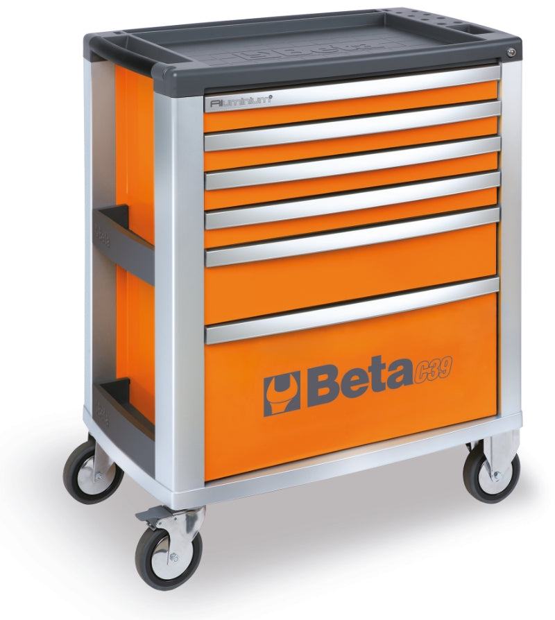 C39-6/G-MOBILE ROLLER CAB 6 DRAWERS GREY