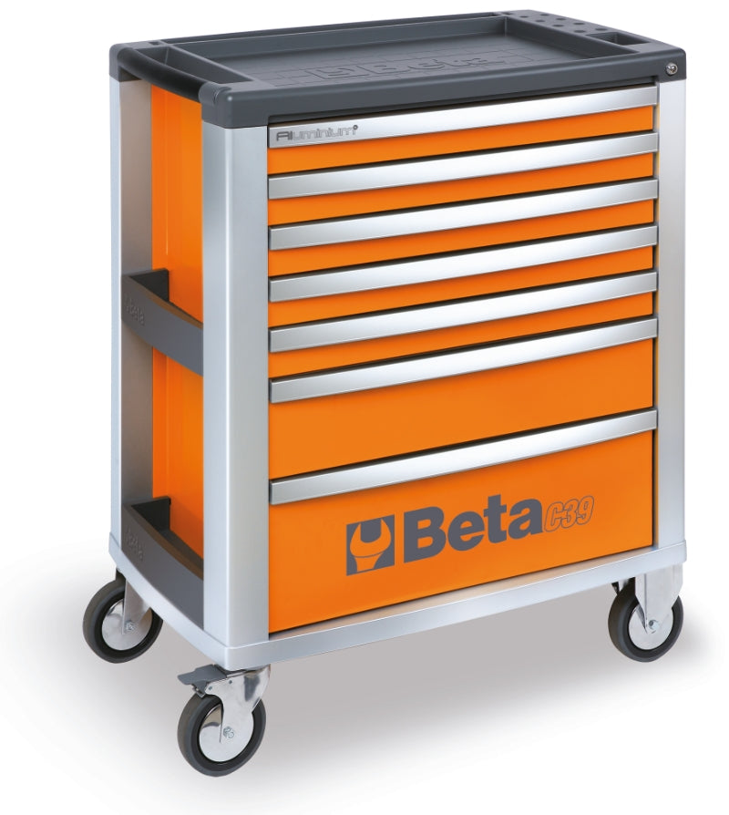C39-7/G-MOBILE ROLLER CAB 7 DRAWERS GREY