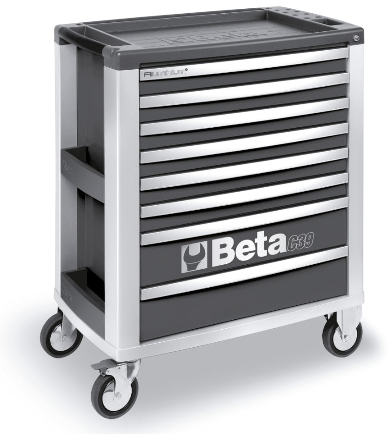 C39-8/G-MOBILE ROLLER CAB 8 DRAWERS GREY