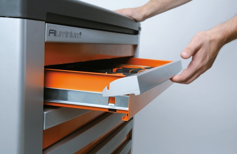 C39-8/R-MOBILE ROLLER CAB 8 DRAWERS RED