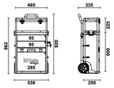 C41H-B-TWO-MODULE TOOL TROLLEY BLUE