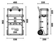 C41H-B-TWO-MODULE TOOL TROLLEY BLUE