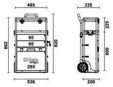 C41H-B-TWO-MODULE TOOL TROLLEY BLUE