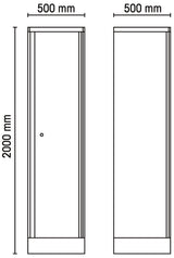 C55A1-SINGLE-DOOR TOOL CABINET