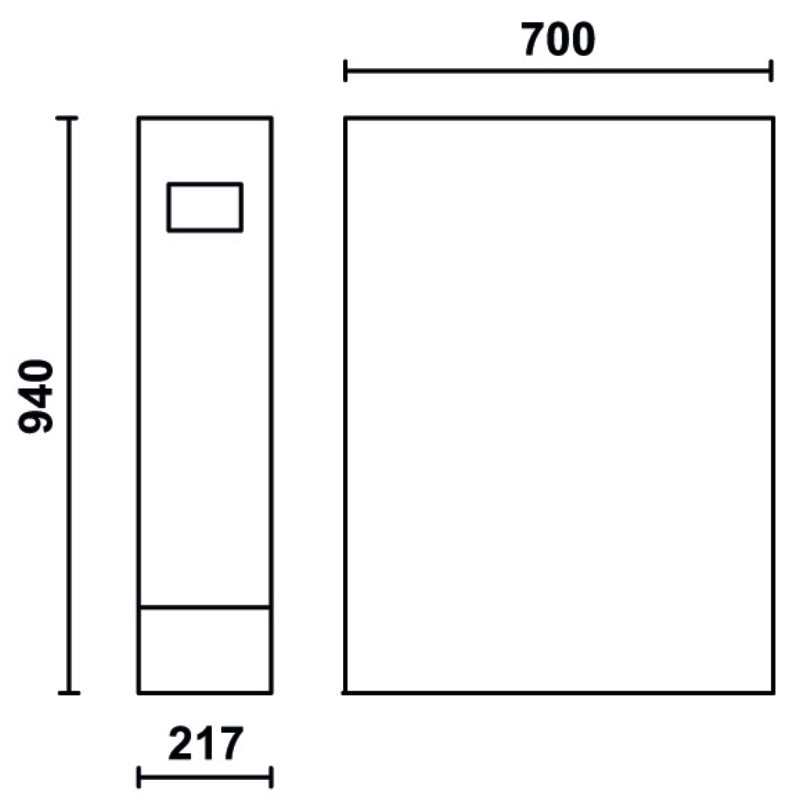 C55B/GE-UNIVERSAL LEG WITH POWER SOCKETS
