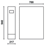 C55B/GE-UNIVERSAL LEG WITH POWER SOCKETS