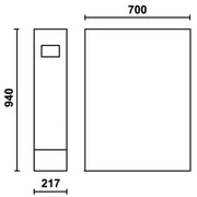 C55B/GE-UNIVERSAL LEG WITH POWER SOCKETS