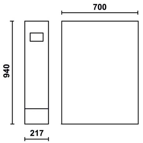 C55B/GE-UNIVERSAL LEG WITH POWER SOCKETS