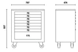 C55C8-ROLLER CAB MODULE WITH 8 DRAWERS
