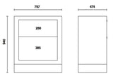 C55M2-FIXED MODUL WITH 2 DRAWERS