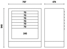 C55M7-FIXED MODULE WITH 7 DRAWERS